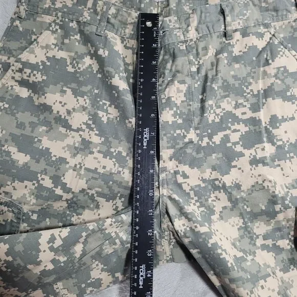 US Army ACU Cargo Pants Mens Medium Regular Green Camo Ripstop Made In USA - Picture 7 of 16